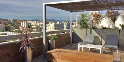 Aménagement du roof top d’un duplex – Marseille Prado