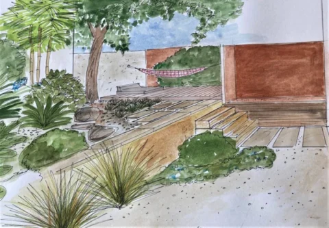 Projet paysager d’un jardin de ville à Marseille dans le 8ème