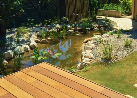 Rénovation d’un jardin de ville avec bassin aquatique à Marseille