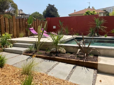 Aménagement d’un jardin paysager -Bd Michelet à Marseille