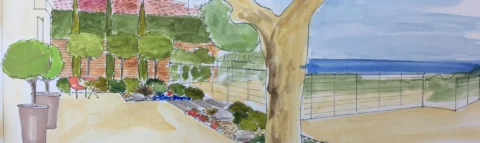 Projet du jardin méditerranéen d’une villa avec vue sur la mer à Cassis