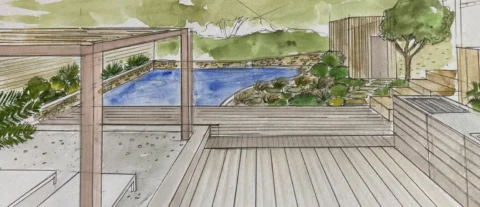 Projet de rénovation du jardin d’une maison au pied des Calanques de Marseille