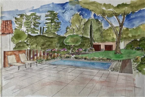 Projet paysager du jardin d’une maison de campagne à Éguilles