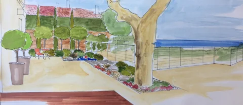 Projet du design extérieur d’une maison vue mer à Cassis